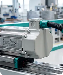 Servo motor montado em guia linear